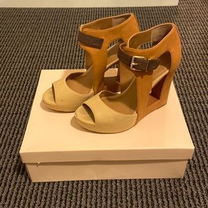 Bcbgeneration Shoes | Nadya Heels | Color: Cream/Tan | Size: 7.5